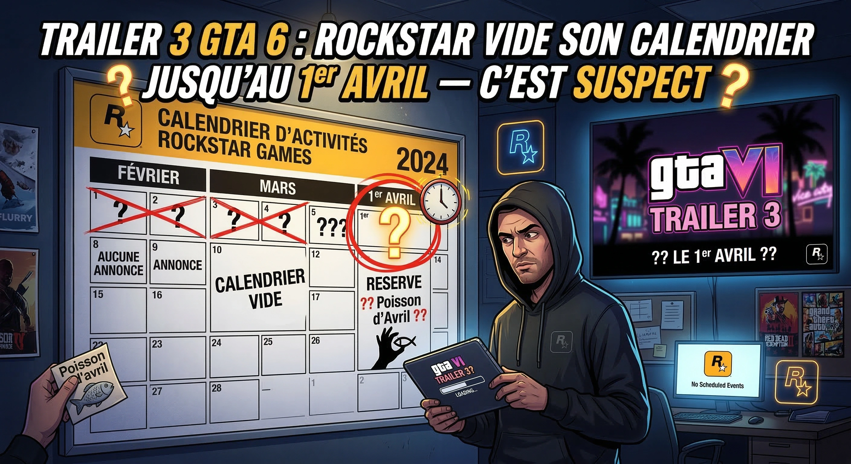 Trailer 3 GTA 6 avril 2026 Trailer 3 GTA 6 avril 2026 — Rockstar vide son calendrier