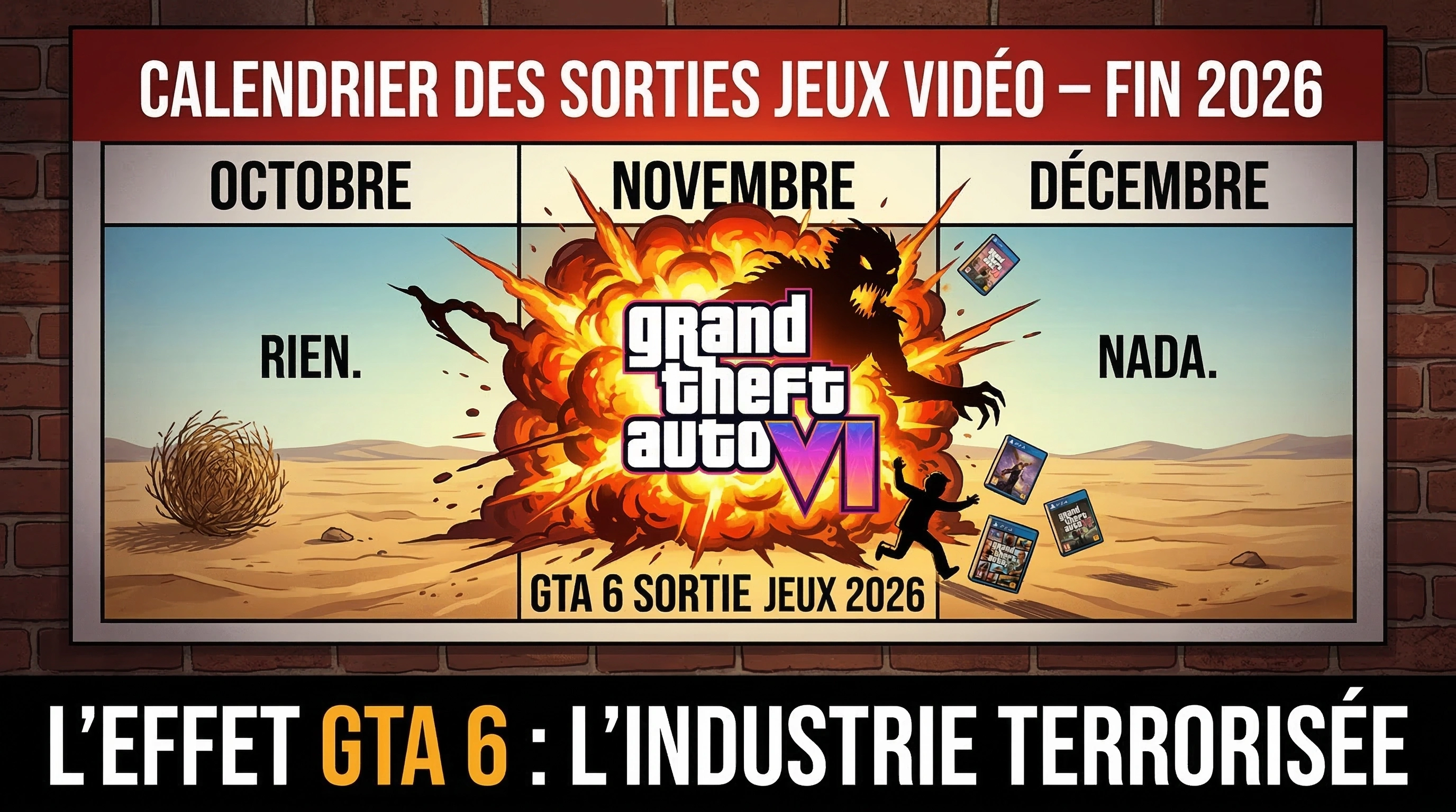 sortie GTA 6 calendrier jeux 2026 sortie GTA 6 calendrier jeux 2026