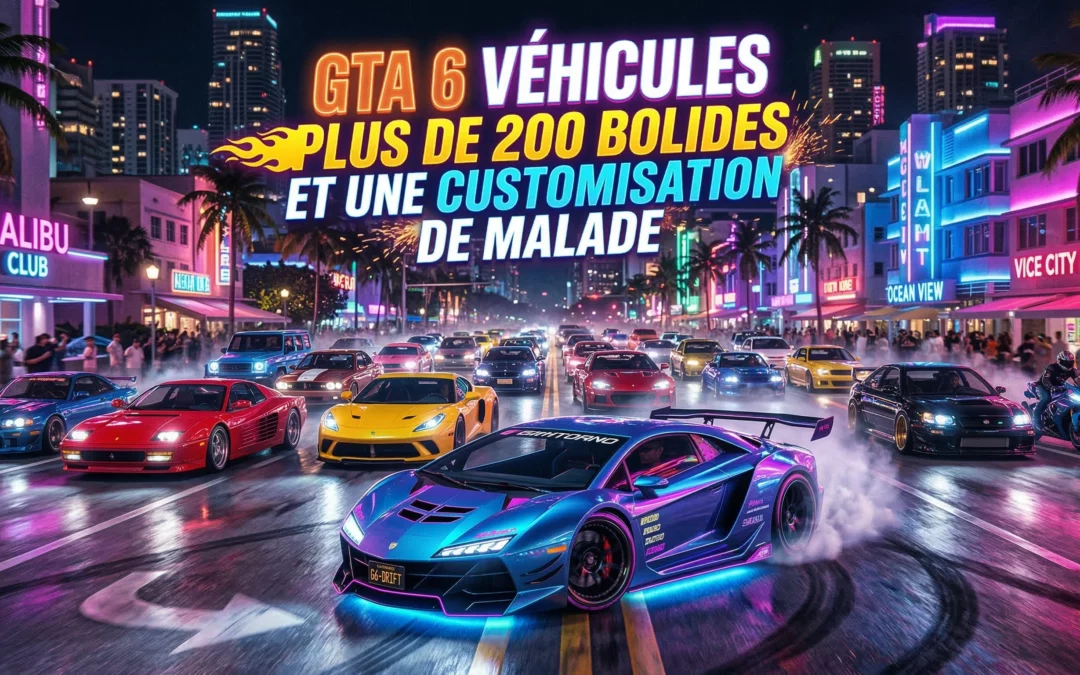 GTA 6 Véhicules : Plus de 200 Bolides et une Customisation de Malade