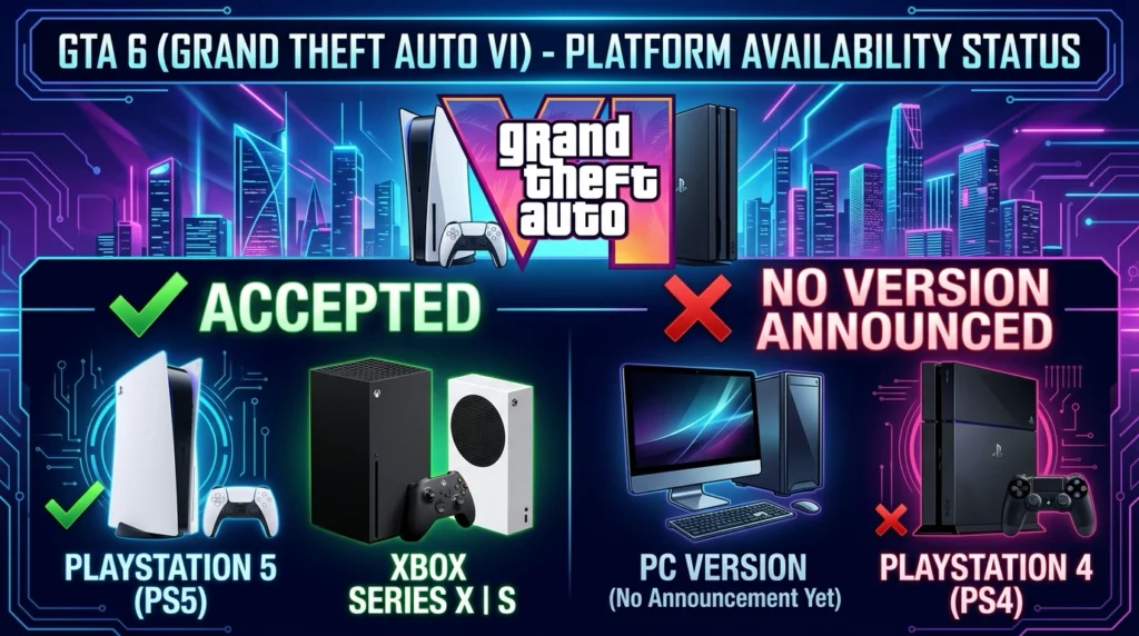 console pour jouer a gta 6