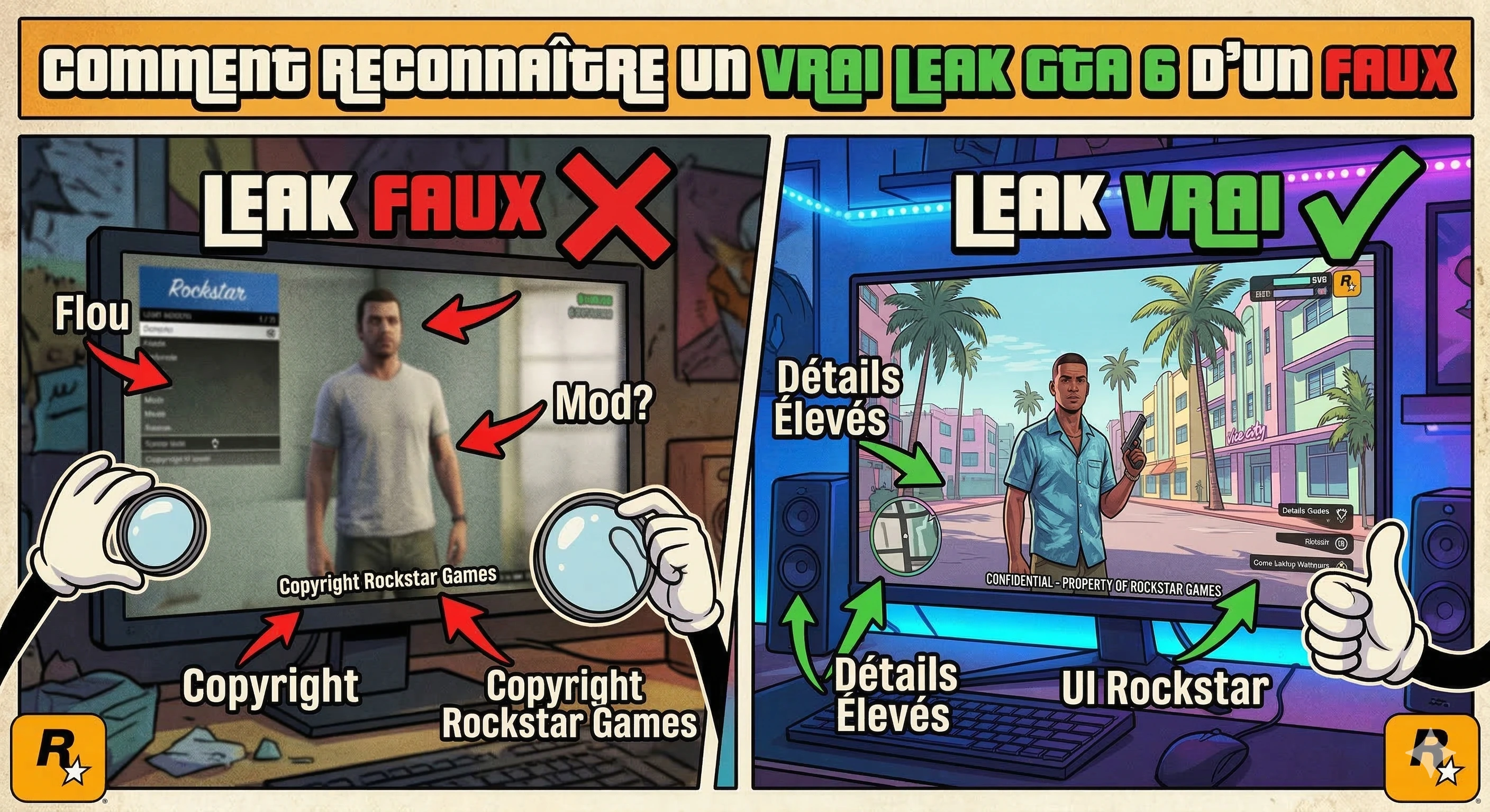 Comment reconnaitre un vrai leak GTA 6