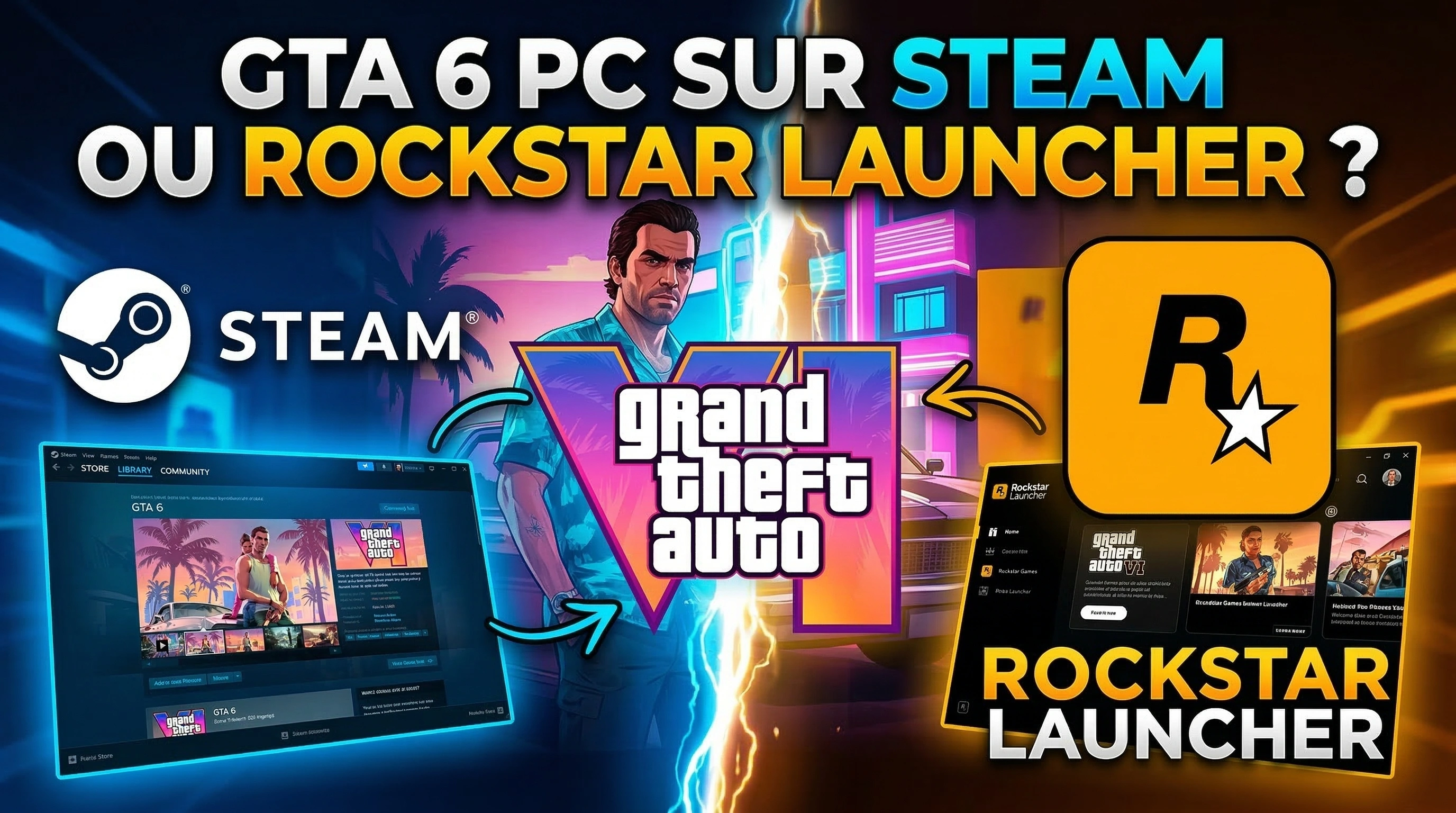 GTA 6 PC Steam ou Rockstar Launcher plateforme distribution