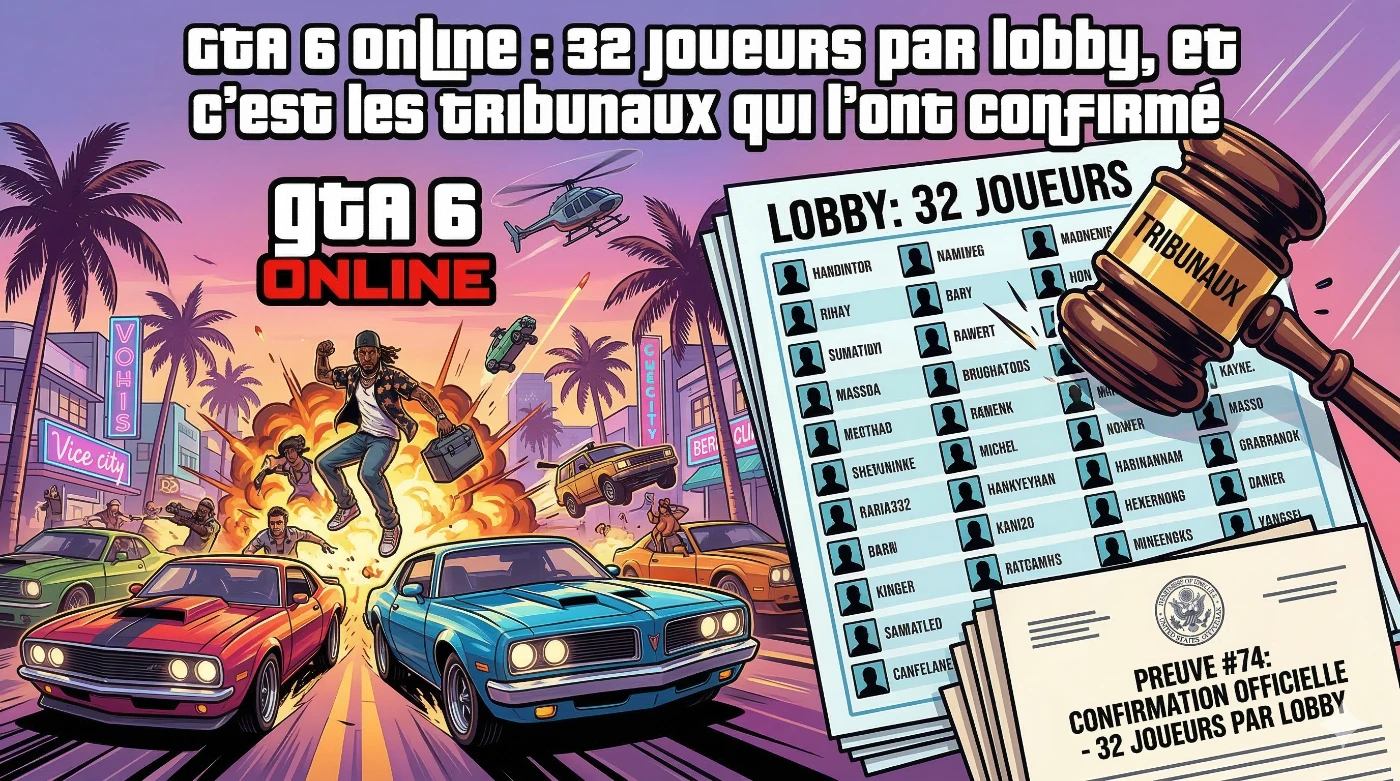 GTA 6 Online 32 joueurs par lobby documents judiciaires