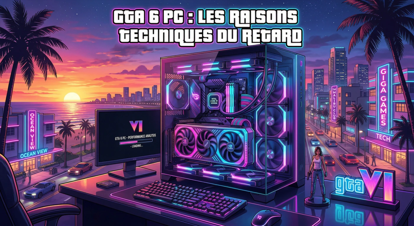 GTA 6 PC raisons techniques retard hardware Vice City
