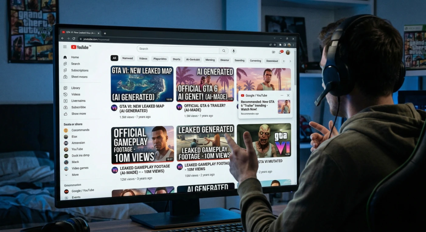 IA faux leaks GTA 6 YouTube intelligence artificielle