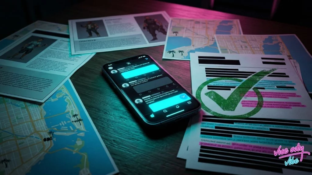 lustration conceptuelle de style jeu vidéo (type GTA Vice City) montrant une rue nocturne vibrante avec des néons et des palmiers. Une voiture de sport rose esquive un PNJ qui plonge de manière acrobatique. Le PNJ a des yeux lumineux et des superpositions d'interface utilisateur bleues (scanning) avec un panneau holographique au premier plan portant l'inscription : 'IA, RÉACTION DYNAMIQUE & SCAN EN TEMPS RÉEL'. Des policiers et des foules sont en arrière-plan.