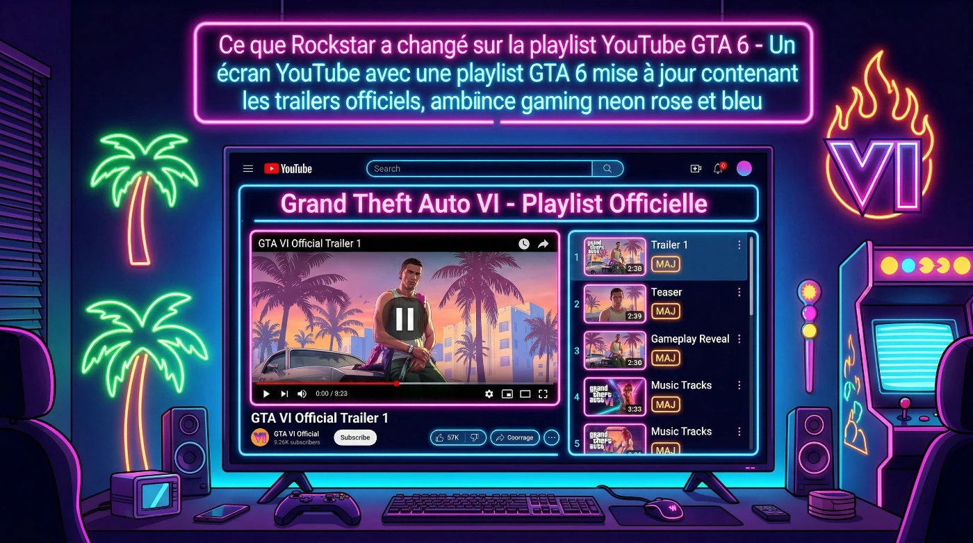 playlist YouTube GTA 6 mise a jour chaine Rockstar