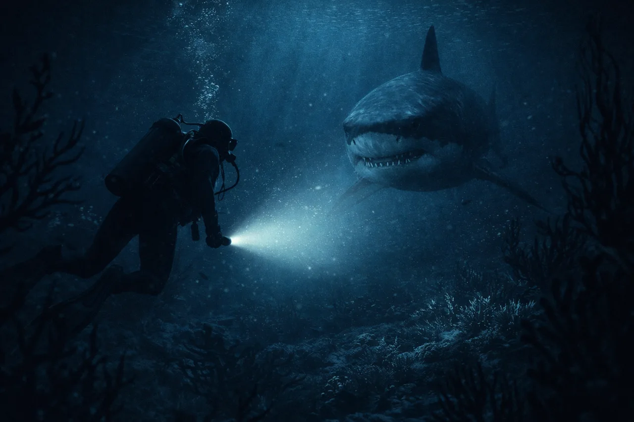 GTA 6 carte sous-marine requin danger plongeur océan profond