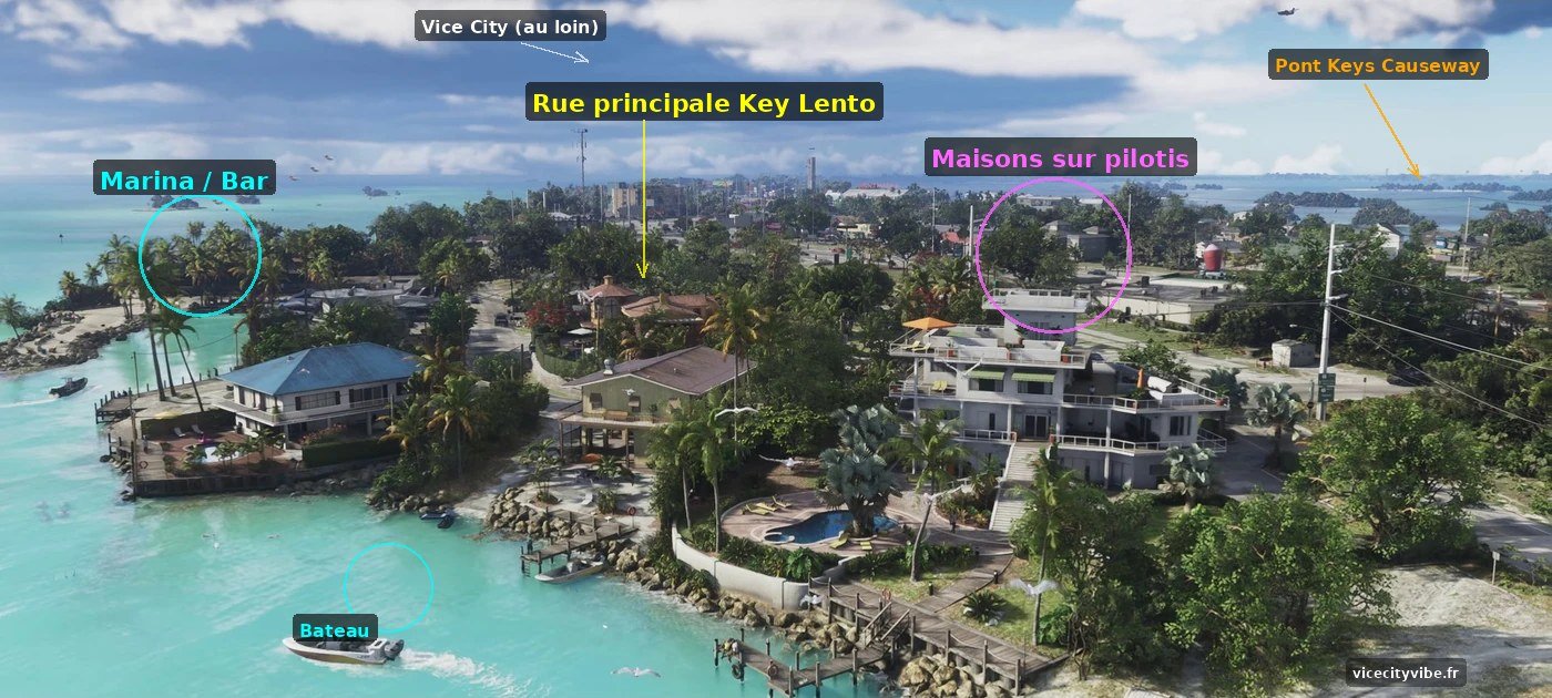 Vue aerienne de Key Lento GTA 6 Leonida Keys