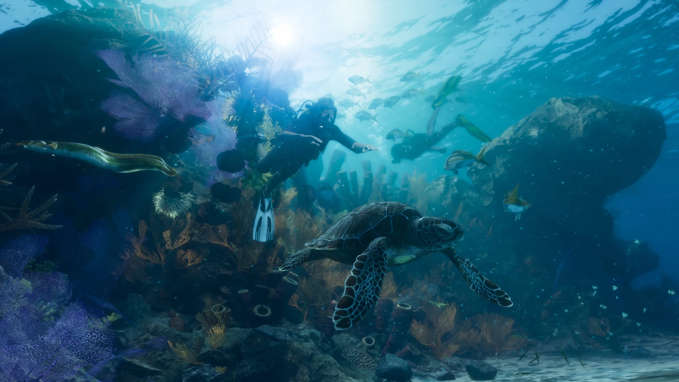 GTA 6 activités aquatiques plongée Leonida Keys tortue